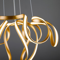 Подвесной светодиодный светильник в стиле минимализм 90138/2 золото &mdash; Multielectrika