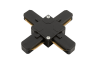 X-Коннектор для однофазных накладных трековых систем, черный,KXZ-BL-X