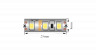 Светодиодная лента 2835, 120 LED/м, 9,6 Вт/м, 24В , IP65, 3M, Цвет: Нейтральный белый, SWG2120-24-9.6-NW-65-M
