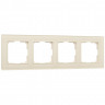 Рамка из стекла на 4 поста Favorit молочный W0041141