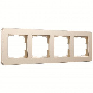 Рамка из металла на 4 поста Platinum шампань W0042611 &mdash; Multielectrika