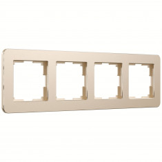 Рамка из металла на 4 поста Platinum шампань W0042611 &mdash; Multielectrika