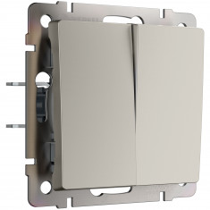 Выключатель двухклавишный проходной (дымчатый) W1222004 &mdash; Multielectrika