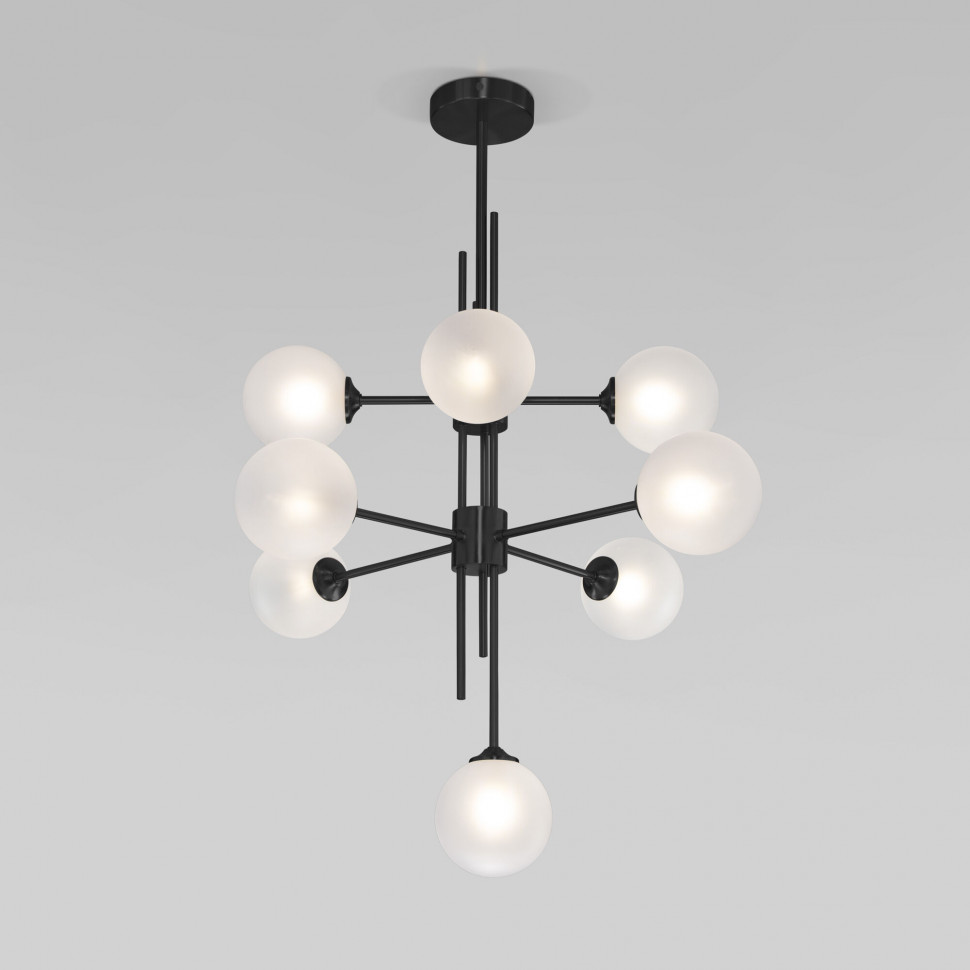 Умный потолочный светильник со стеклянными плафонами 50383 черный фото 1 — Multielectrika