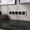 Рамка из стекла на 5 постов Favorit белый матовый W0051105 фото 4 &mdash; Multielectrika