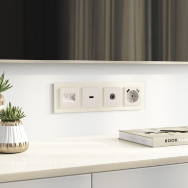 Накладка для розетки HDMI (перламутровый рифленый) WL13-HDMI-CP — Multielectrika