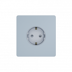 Systeme Infinity, Розетка 2К+З (250В, 16А, защитные шторки), FSE001145, Стальное небо &mdash; Multielectrika
