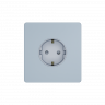 Systeme Infinity, Розетка 2К+З (250В, 16А, защитные шторки), FSE001145, Стальное небо