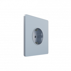 Systeme Infinity, Розетка 2К+З (250В, 16А, защитные шторки), FSE001145, Стальное небо &mdash; Multielectrika