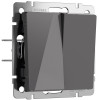 Выключатель двухклавишный (графит акрил) W1120044 фото 1 &mdash; Multielectrika