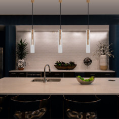 Подвесной светильник LED со стеклянным плафоном 50254/1 LED латунь &mdash; Multielectrika