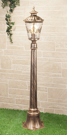 Diadema F черное золото уличный светильник на столбе IP44 GLYF-8046F &mdash; Multielectrika