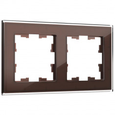 Рамка на 2 поста IEK Brite РУ-2-2-БрТБ стекло темная бронза &mdash; Multielectrika