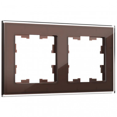 Рамка на 2 поста IEK Brite РУ-2-2-БрТБ стекло темная бронза — Multielectrika