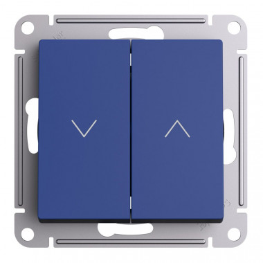 Выключатель для жалюзи Systeme Electric AtlasDesign 10А, аквамарин — Multielectrika