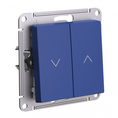 Выключатель для жалюзи Systeme Electric AtlasDesign 10А, аквамарин — Multielectrika