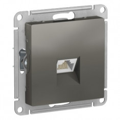 Розетка Schneider Electric Atlas Design RJ-45 кат. 6a, сталь &mdash; Multielectrika