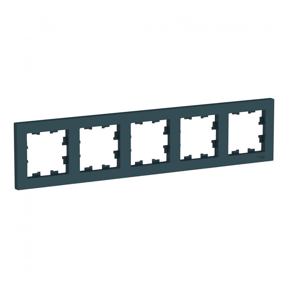 Рамка Schneider Electric Atlas Design на 5 постов, изумруд фото 1 — Multielectrika