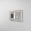 Рамка из поликарбоната на 2 поста Split дымчатый/белый, soft-touch W0023067 фото 7 &mdash; Multielectrika