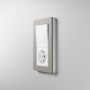 Рамка из поликарбоната на 2 поста Split дымчатый/белый, soft-touch W0023067 фото 5 &mdash; Multielectrika