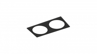 Рамка двойная для серии COMBO 1 квадратная, черная, COMBO-1S2-BL — Multielectrika