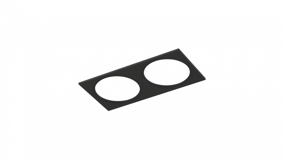 Рамка двойная для серии COMBO 1 квадратная, черная, COMBO-1S2-BL фото 1 — Multielectrika