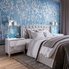 Настенный светильник 20080/2 хром / голубой &mdash; Multielectrika