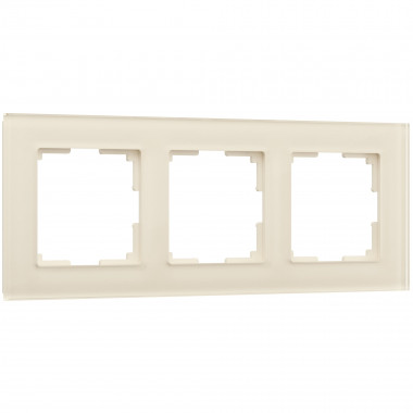 Рамка из стекла на 3 поста Favorit молочный W0031141 — Multielectrika