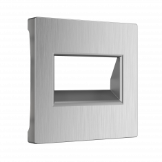 Накладка для двойной розетки Еthernet RJ-45 (серебряный рифленый) W1191109 &mdash; Multielectrika