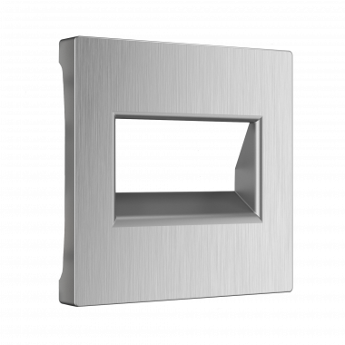 Накладка для двойной розетки Еthernet RJ-45 (серебряный рифленый) W1191109 — Multielectrika