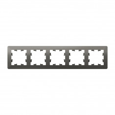 Рамка на 5 постов Systeme Electric AtlasDesign Air сталь &mdash; Multielectrika