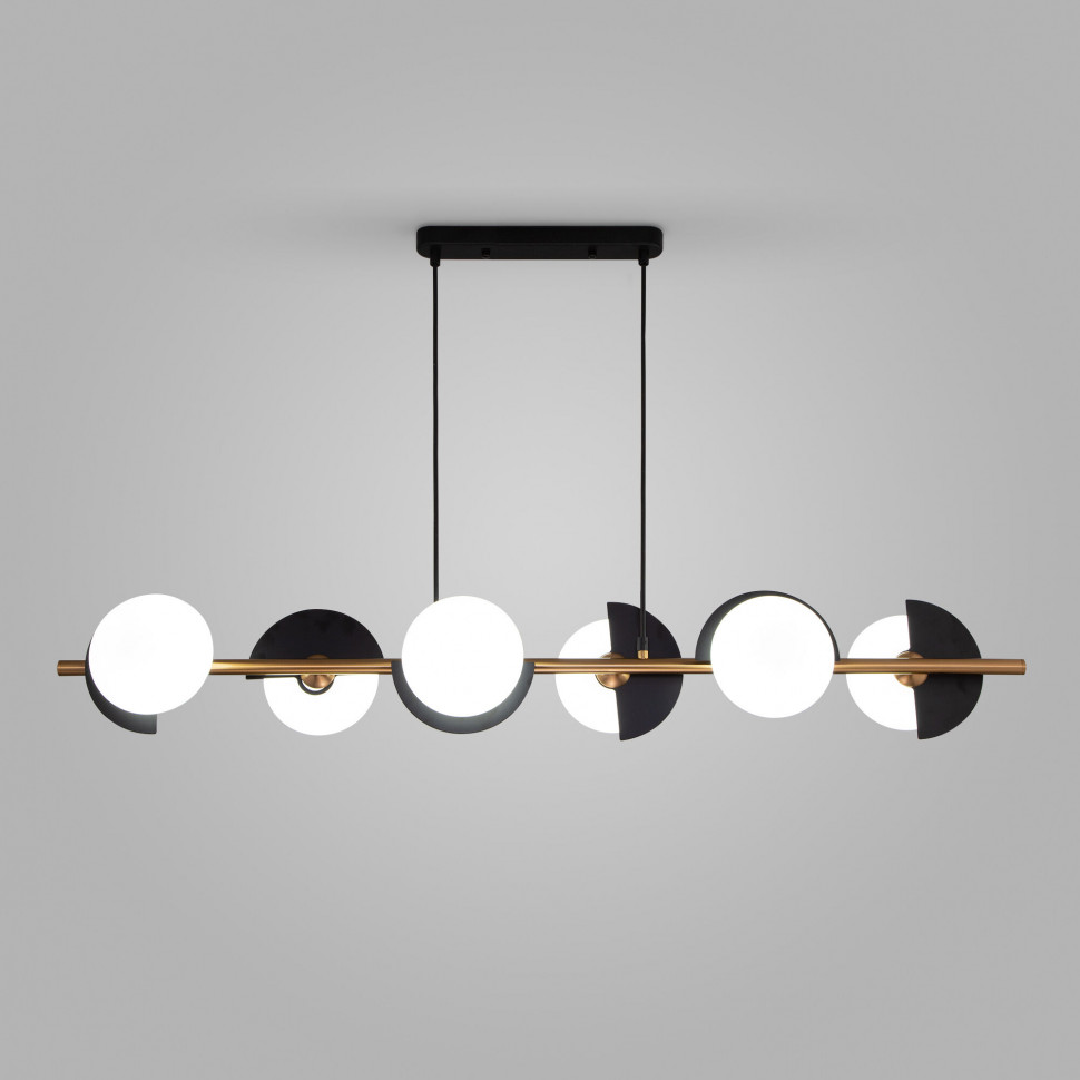 Подвесной светильник 70149/6 черный/латунь фото 1 — Multielectrika