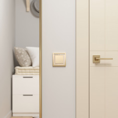 Выключатель одноклавишный проходной (шампань) W1112011 &mdash; Multielectrika