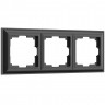 Рамка из поликарбоната на 3 поста Fiore черный W0032208