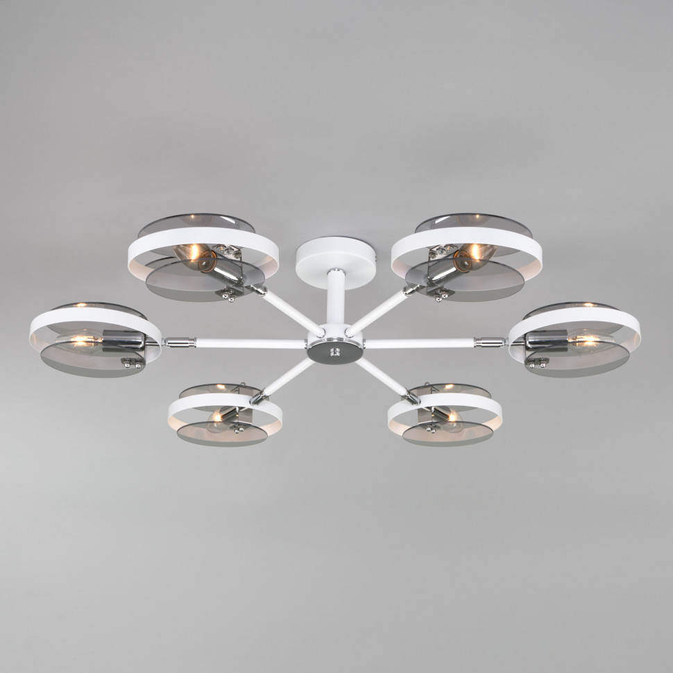 Умный потолочный светильник в стиле лофт 70121/6 белый Smart фото 1 — Multielectrika