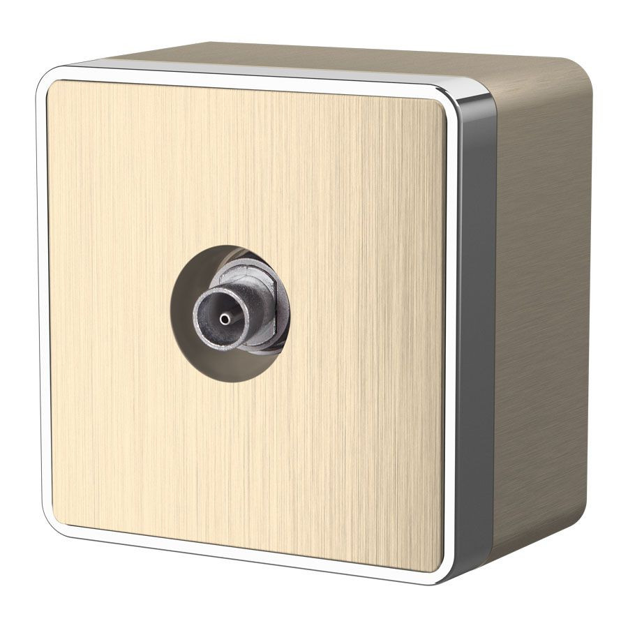 ТВ-розетка оконечная Gallant шампань рифленый W5083010 фото 1 — Multielectrika