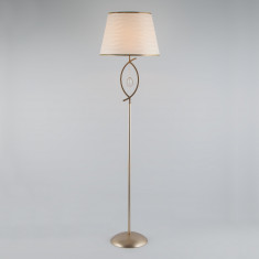 Напольный светильник с тканевым абажуром 01067/1 перламутровое золото &mdash; Multielectrika