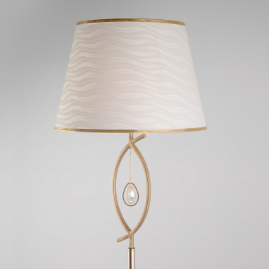 Напольный светильник с тканевым абажуром 01067/1 перламутровое золото — Multielectrika