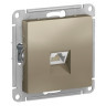 Розетка Schneider Electric Atlas Design RJ-45 кат. 6a, шампань