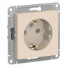 Розетка силовая Schneider Electric Atlas Design бежевая
