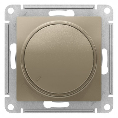 Светорегулятор поворотно-нажимной Schneider Electric Atlas Design 630 Вт, шампань — Multielectrika