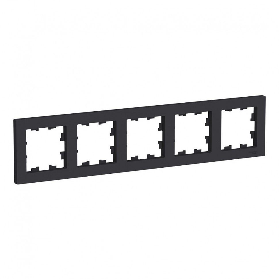 Рамка Schneider Electric Atlas Design на 5 постов, карбон фото 1 — Multielectrika