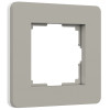 Рамка из поликарбоната на 1 пост Split дымчатый/белый, soft-touch W0013067 фото 1 &mdash; Multielectrika