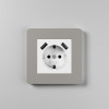 Рамка из поликарбоната на 1 пост Split дымчатый/белый, soft-touch W0013067 фото 5 &mdash; Multielectrika