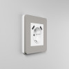 Рамка из поликарбоната на 1 пост Split дымчатый/белый, soft-touch W0013067 фото 6 &mdash; Multielectrika