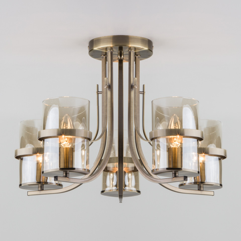 Потолочная люстра со стеклянными плафонами 60085/5 фото 1 — Multielectrika