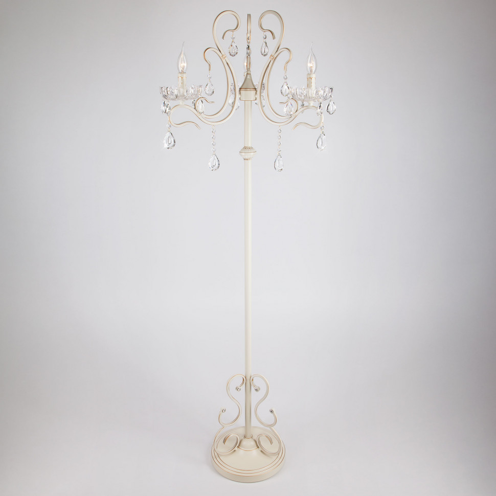 Торшер с хрусталем белый 12205/3F белый фото 1 — Multielectrika