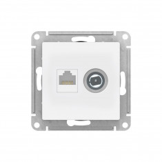 Розетка TV+RJ-45 Systeme Electric AtlasDesign кат. 5Е, лотос &mdash; Multielectrika