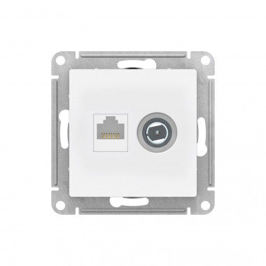 Розетка TV+RJ-45 Systeme Electric AtlasDesign кат. 5Е, лотос — Multielectrika