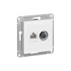 Розетка TV+RJ-45 Systeme Electric AtlasDesign кат. 5Е, лотос фото 2 — Multielectrika